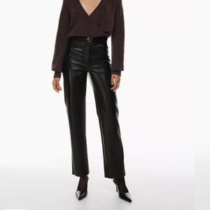 Aritzia Wilfred Melina Vegan Leather Pants Black Size 2 - NWOT